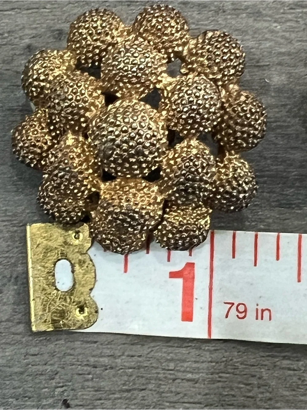 Gold Textured Cluster Clip-On Earrings - Women Accessories